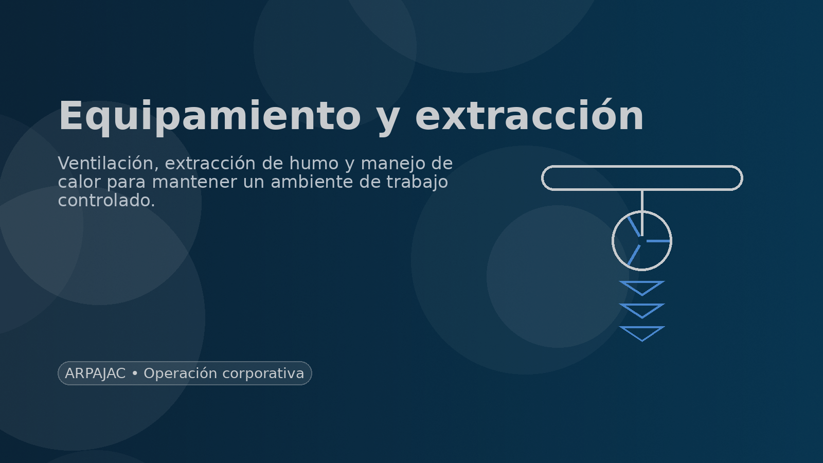 Equipamiento industrial y extracción